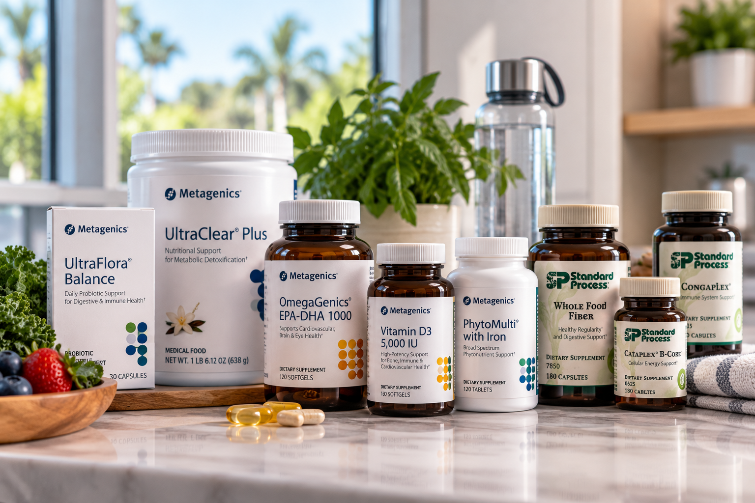 Metagenics and Standard Process professional supplement lines at Strand Spine Institute in Pawleys Island SC